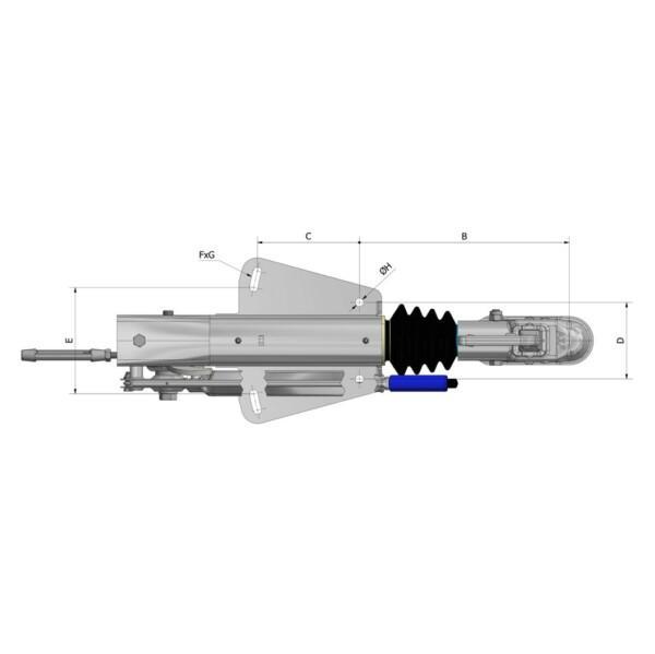 Työntöjarru GKN 1500 kg V-aisalle vetopää