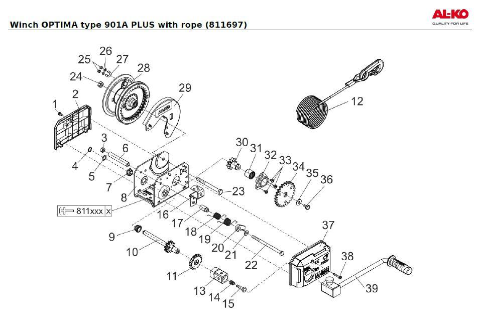 Al-ko kitkavinssi Optima typ 901A 244897